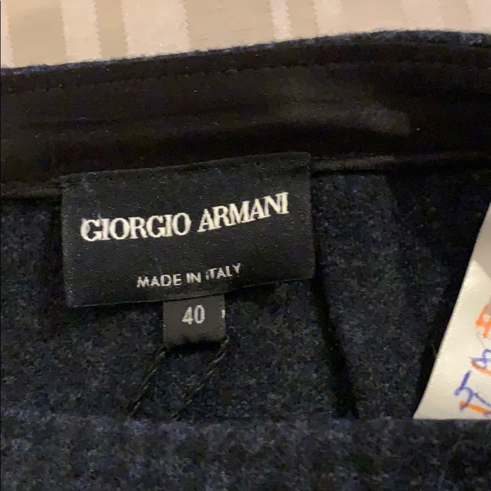 Giorgio Armani blue/grey wool pleated skirt. 40 - Picture 12 of 15